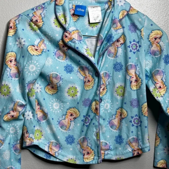 Disney‎ Girls Elsa Blue Pajama Top Size 6/6x. - Picture 2 of 6